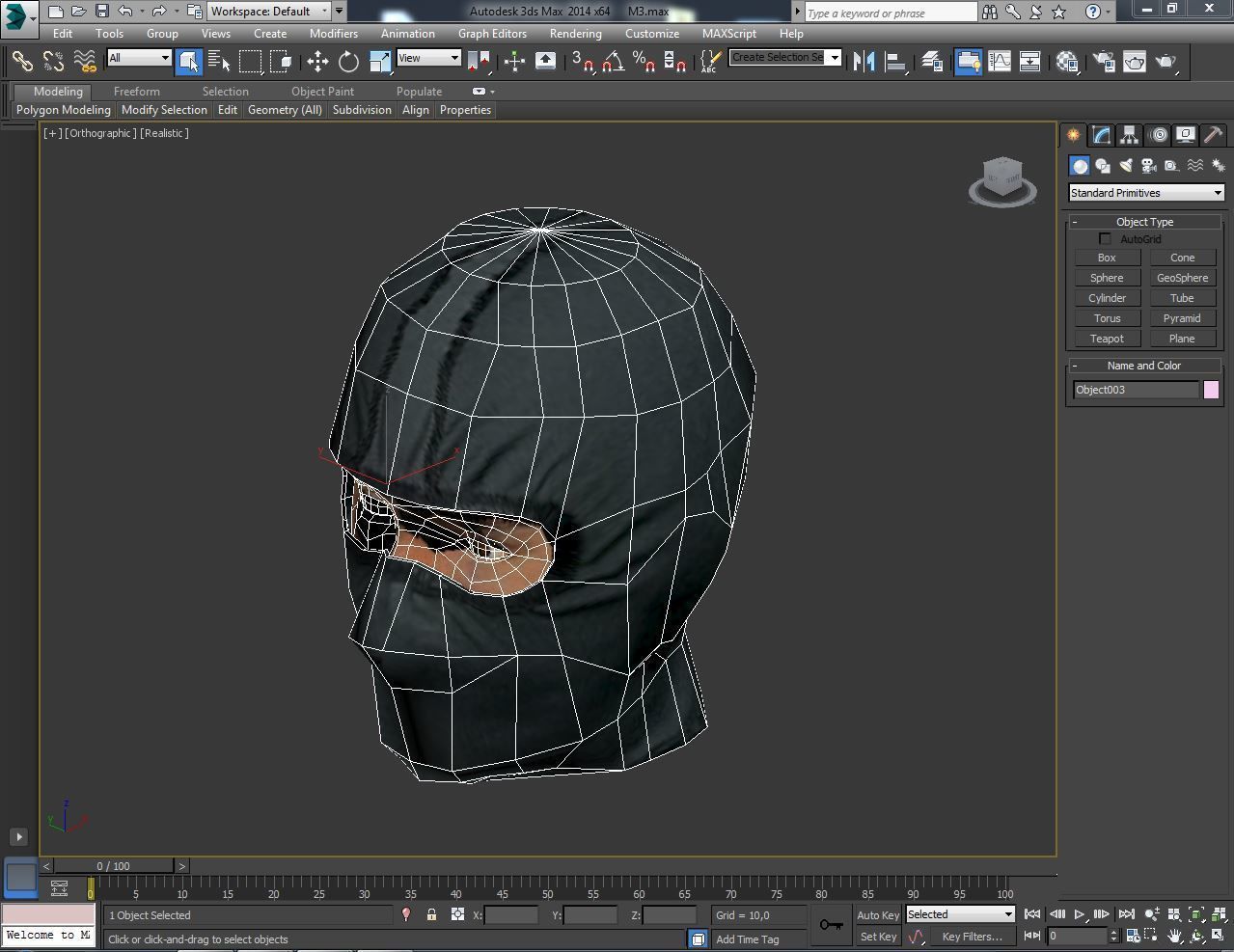 Mask1 neoprene balaclava Low-poly 3D model_9