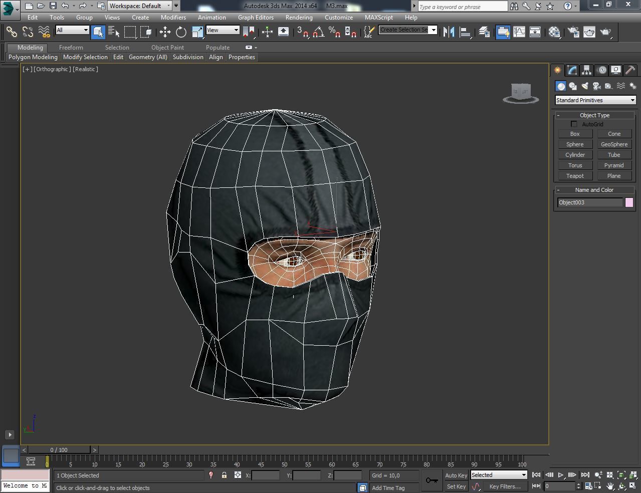 Mask1 neoprene balaclava Low-poly 3D model_8
