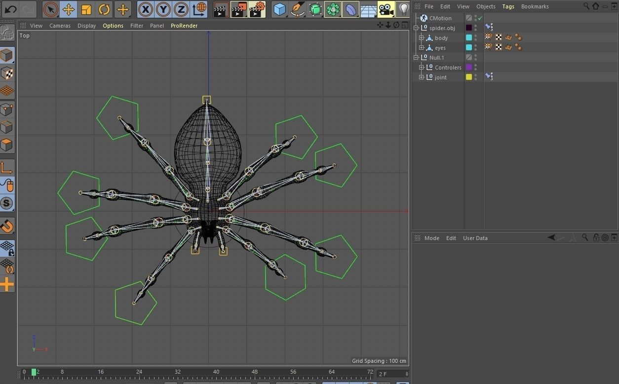 3D Spider Rigged Animated 3D model_16