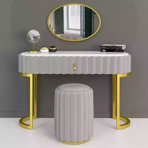 Dressing table -Vanity Set With Drawer Mirror