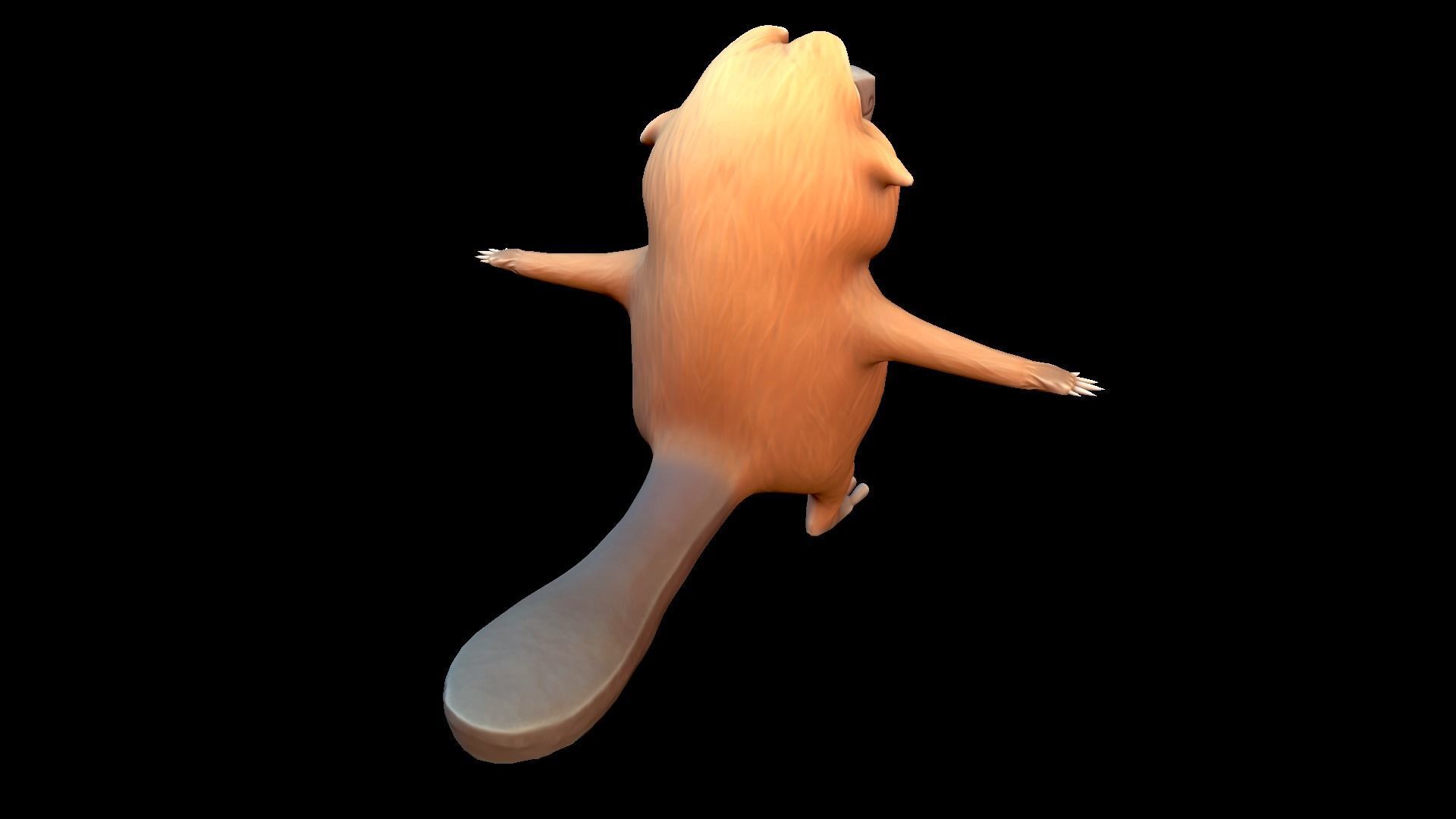 Stylized Beaver Low-poly 3D model_2