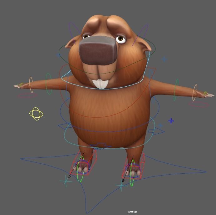 Stylized Beaver Low-poly 3D model_4