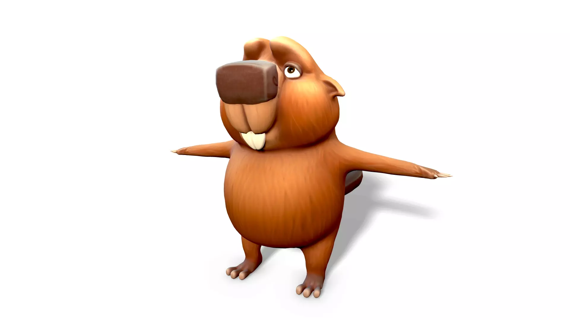 Stylized Beaver Low-poly 3D model_0