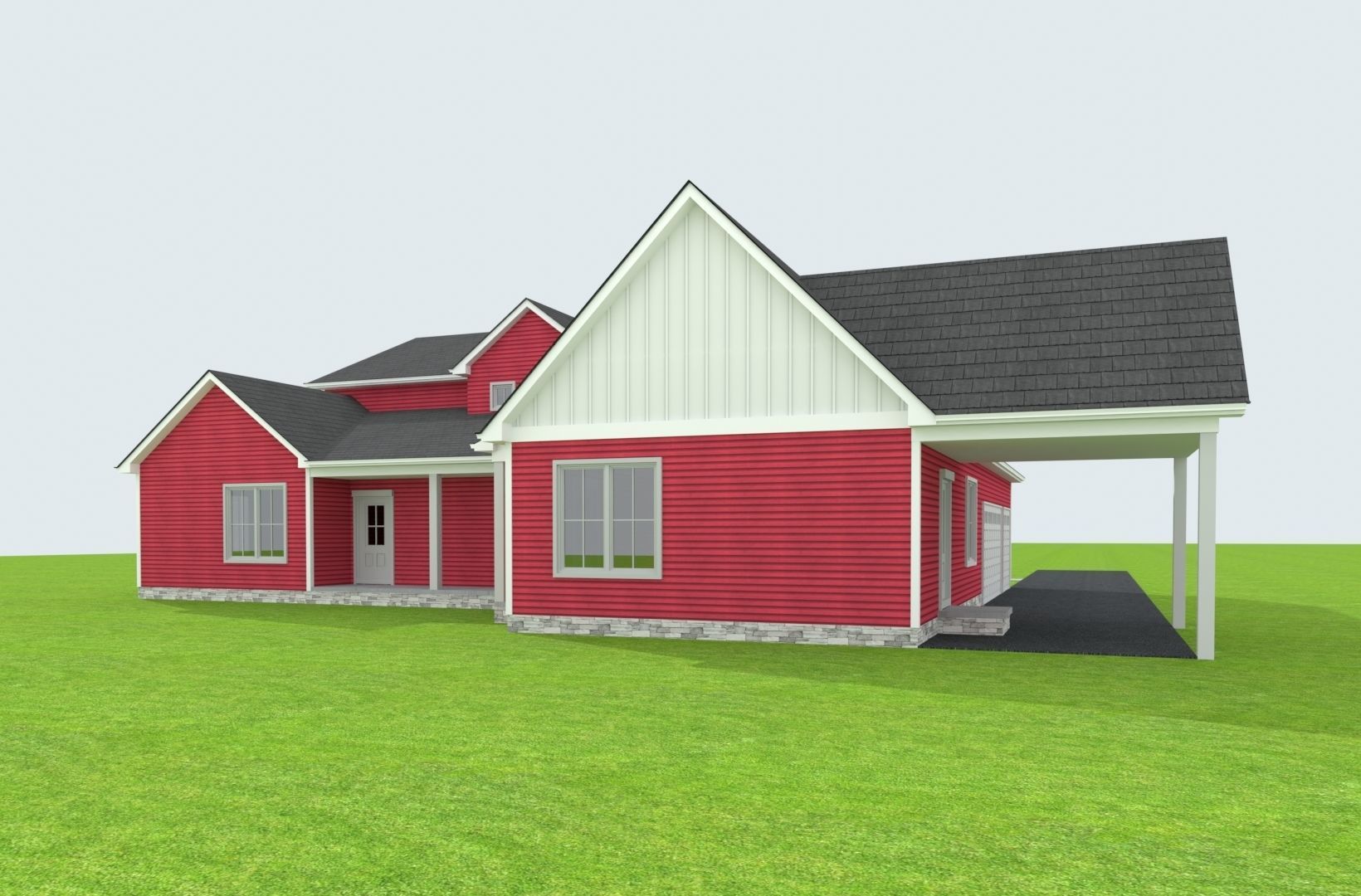 Cape Cod House 20 3D model_7