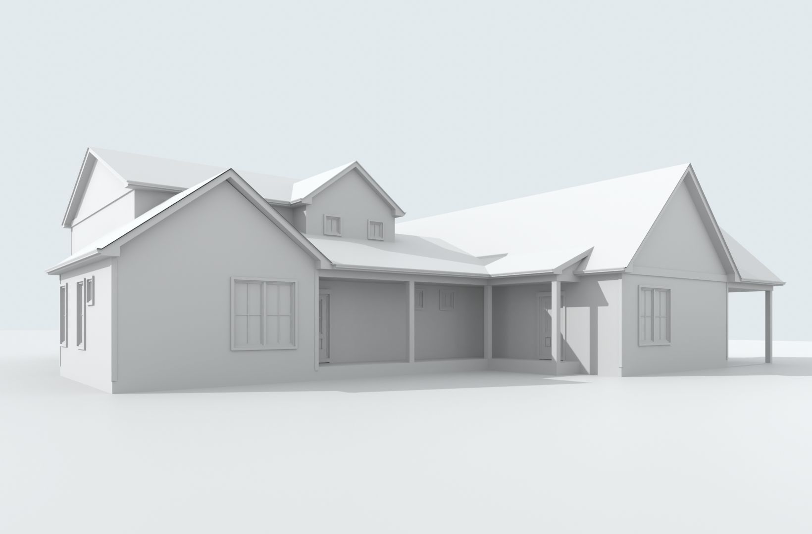 Cape Cod House 20 3D model_10