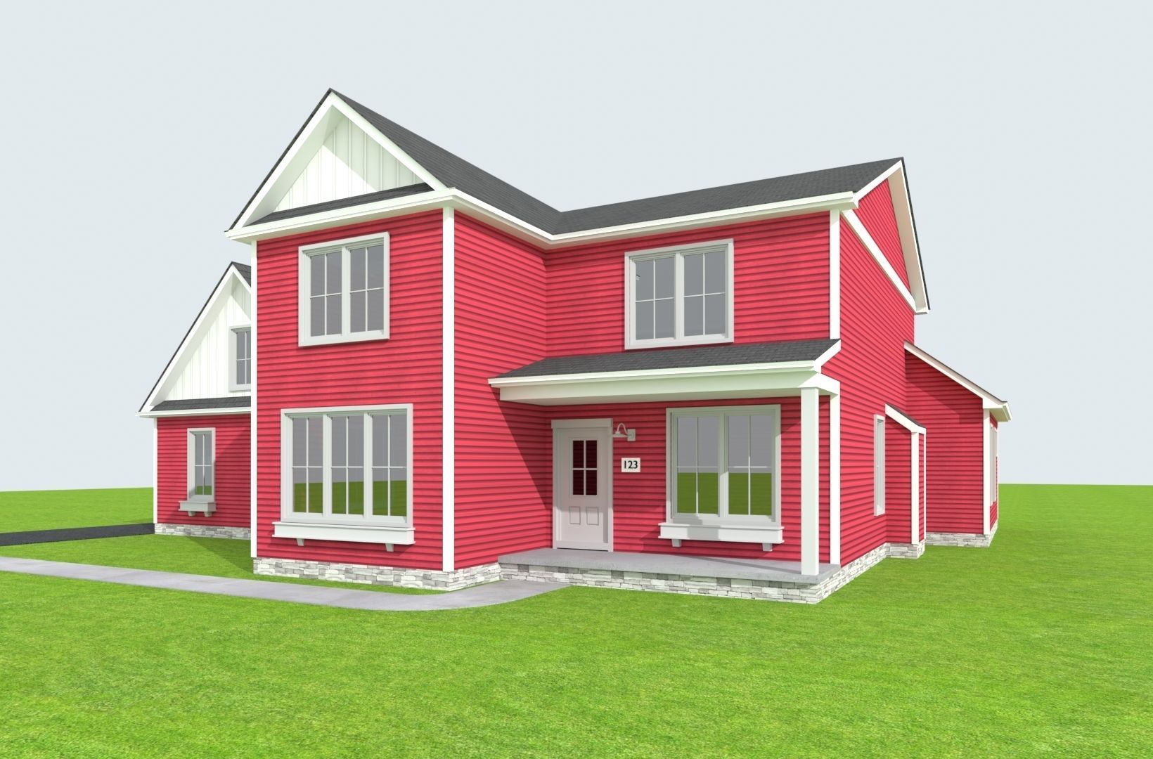 Cape Cod House 20 3D model_1