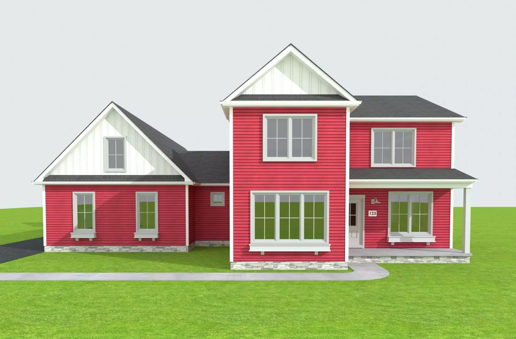 Cape Cod House 20 3D model_0