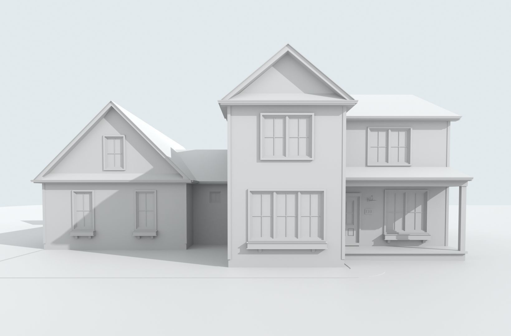 Cape Cod House 20 3D model_9