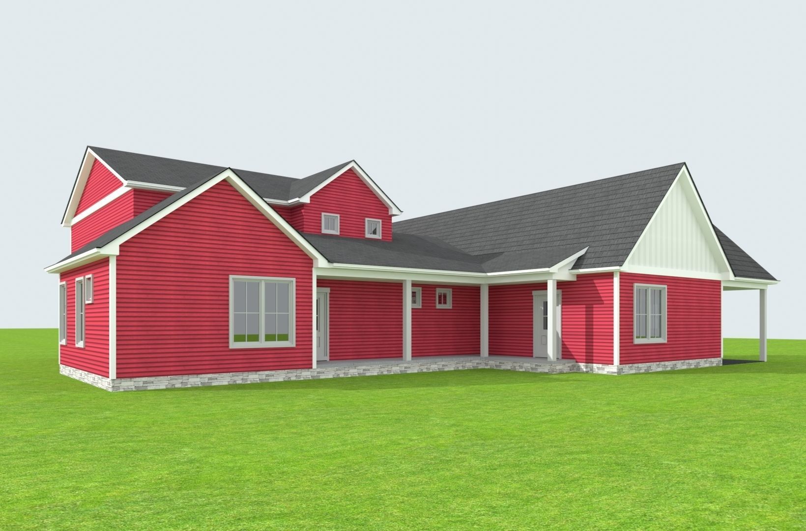 Cape Cod House 20 3D model_2