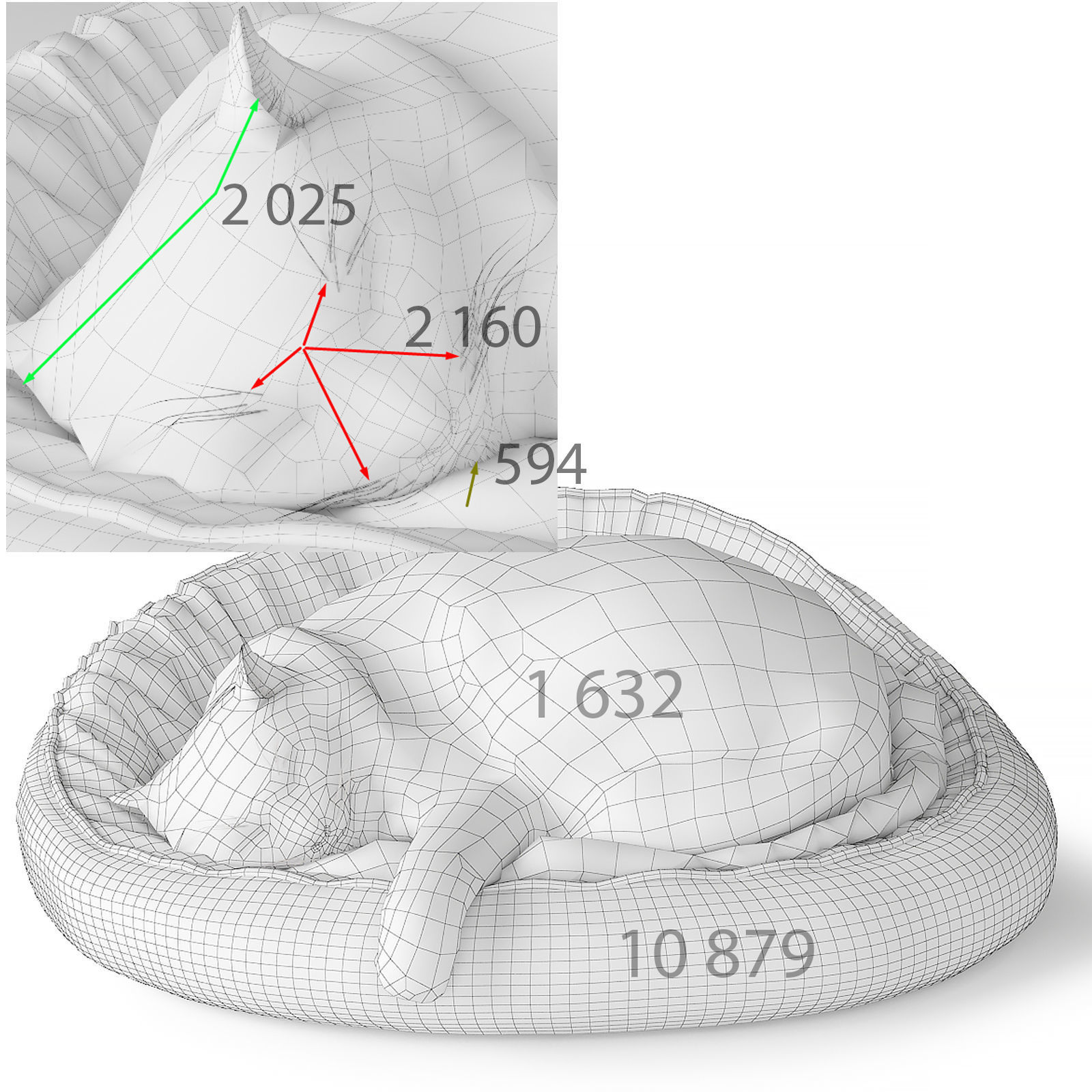 Sleeping Cat 3D model_4