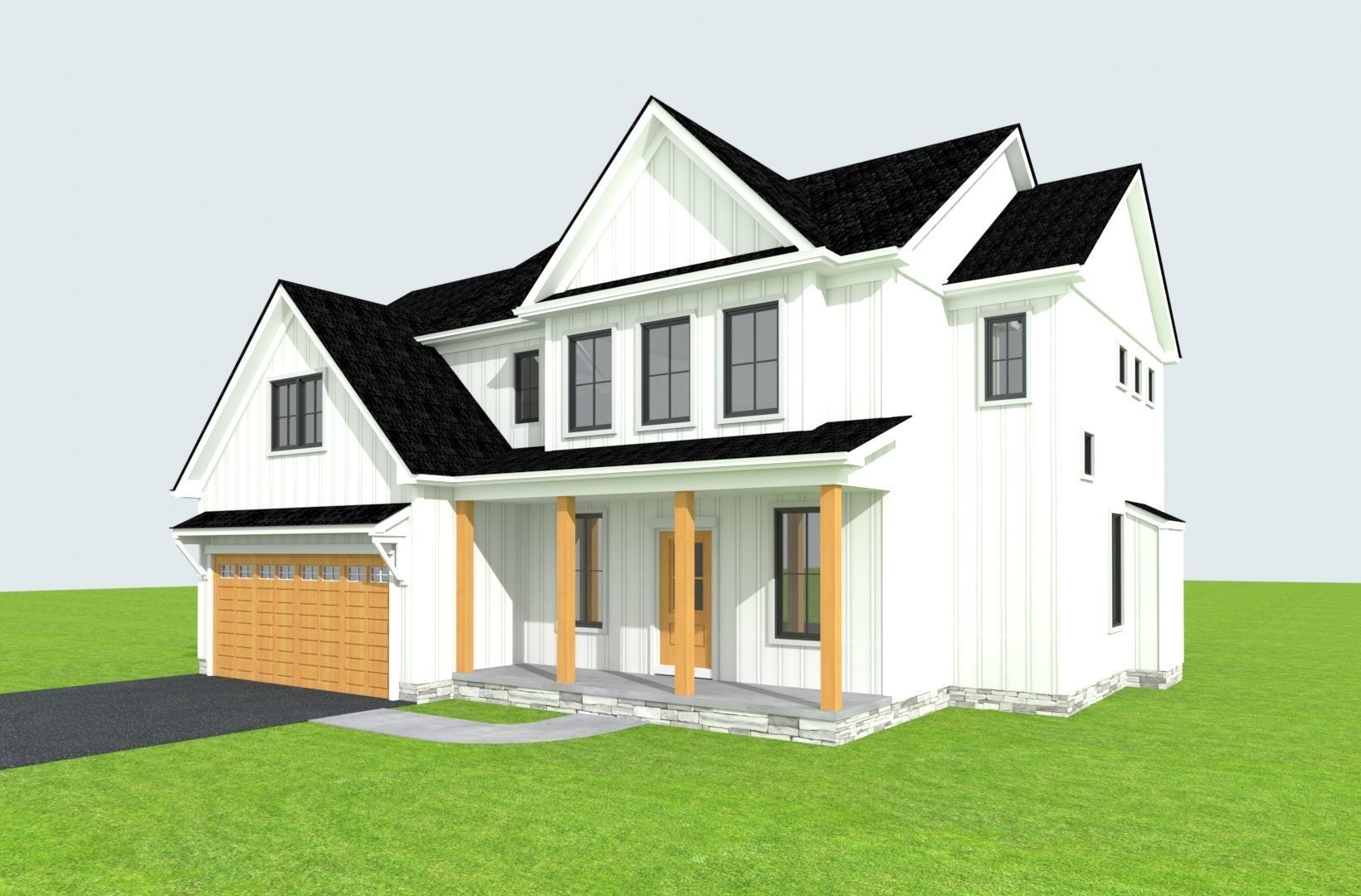 Cape Cod House 21 3D model_1