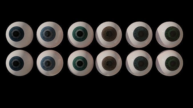 Realistic eye human Low-poly 3D model