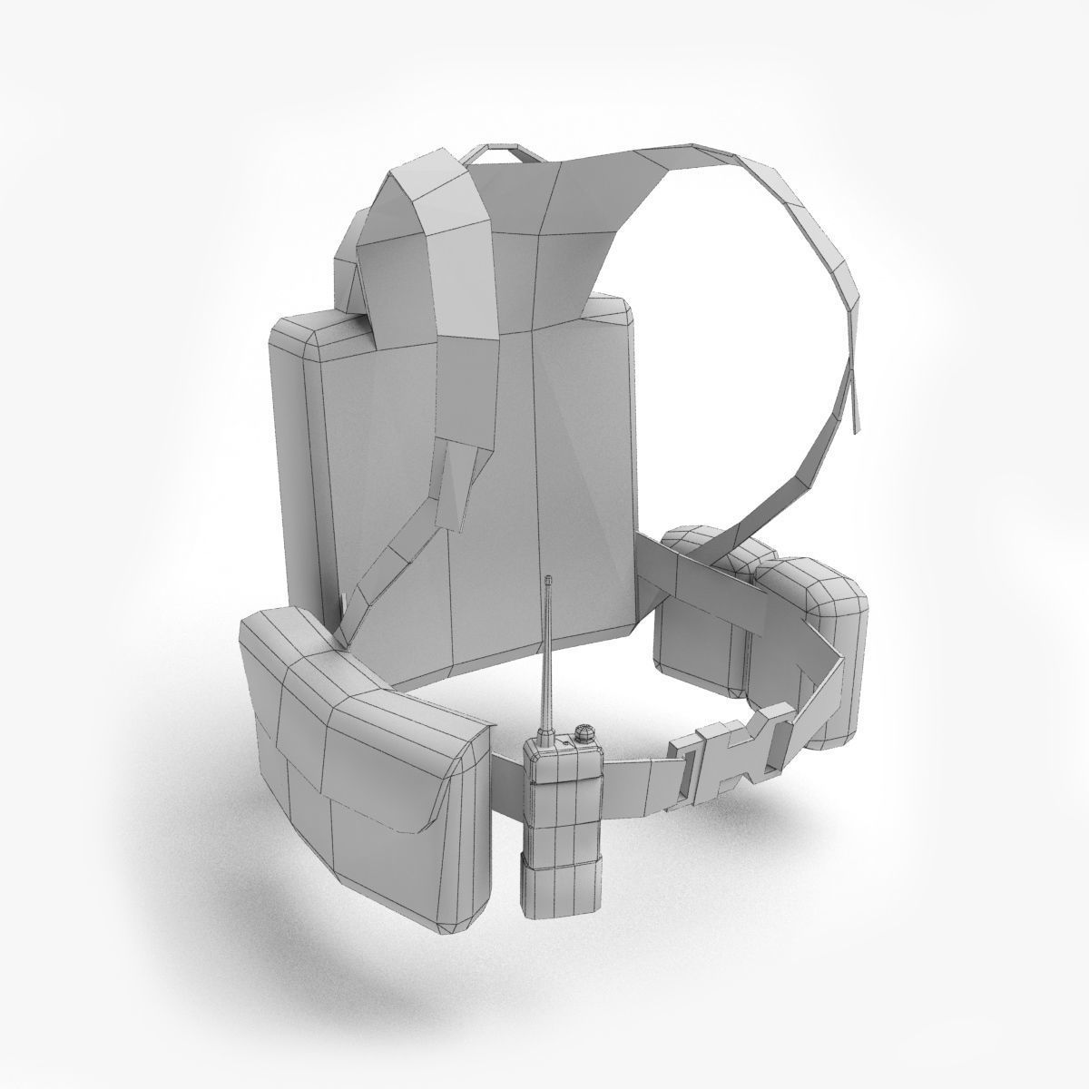 backpack multicam Low-poly 3D model_6