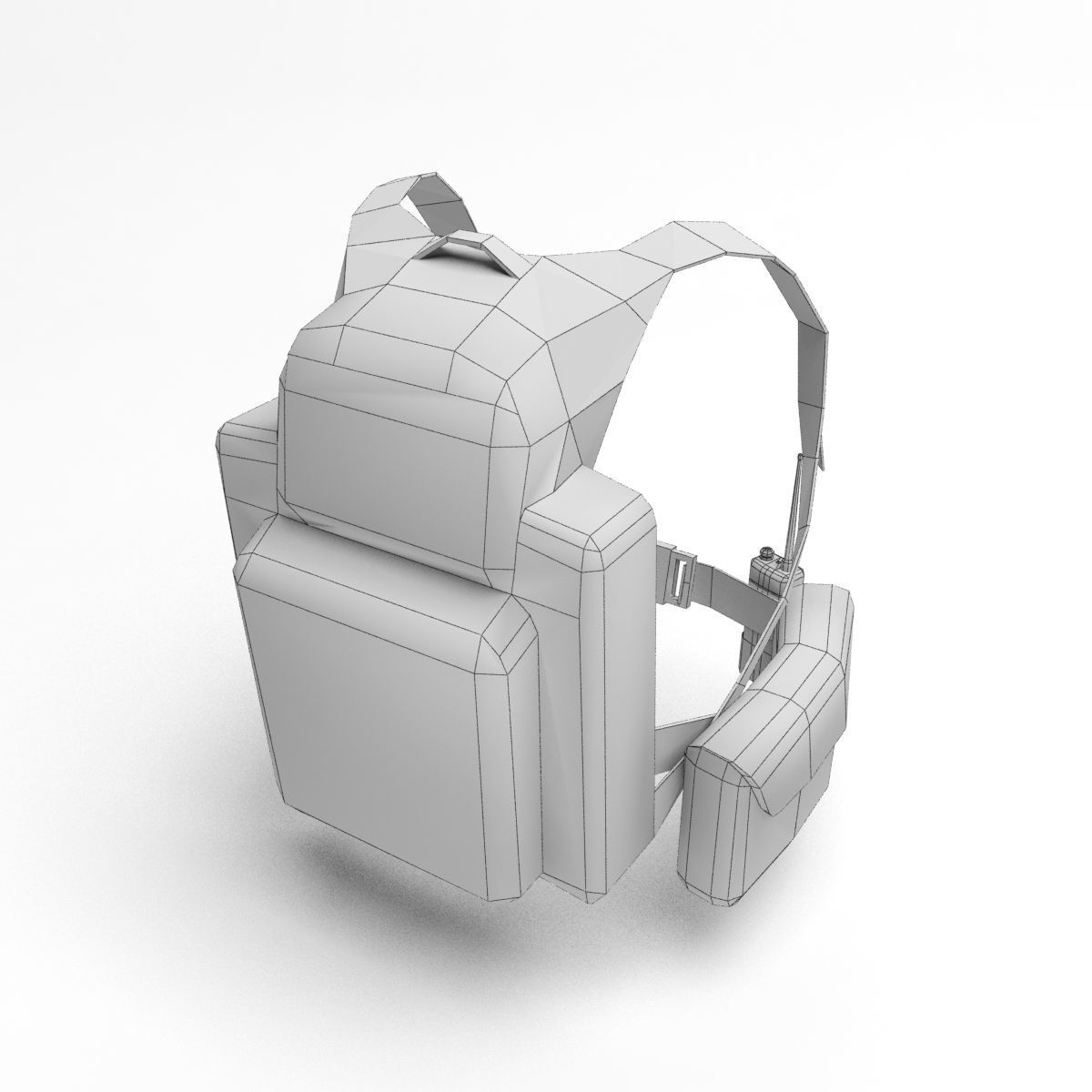 backpack multicam Low-poly 3D model_4