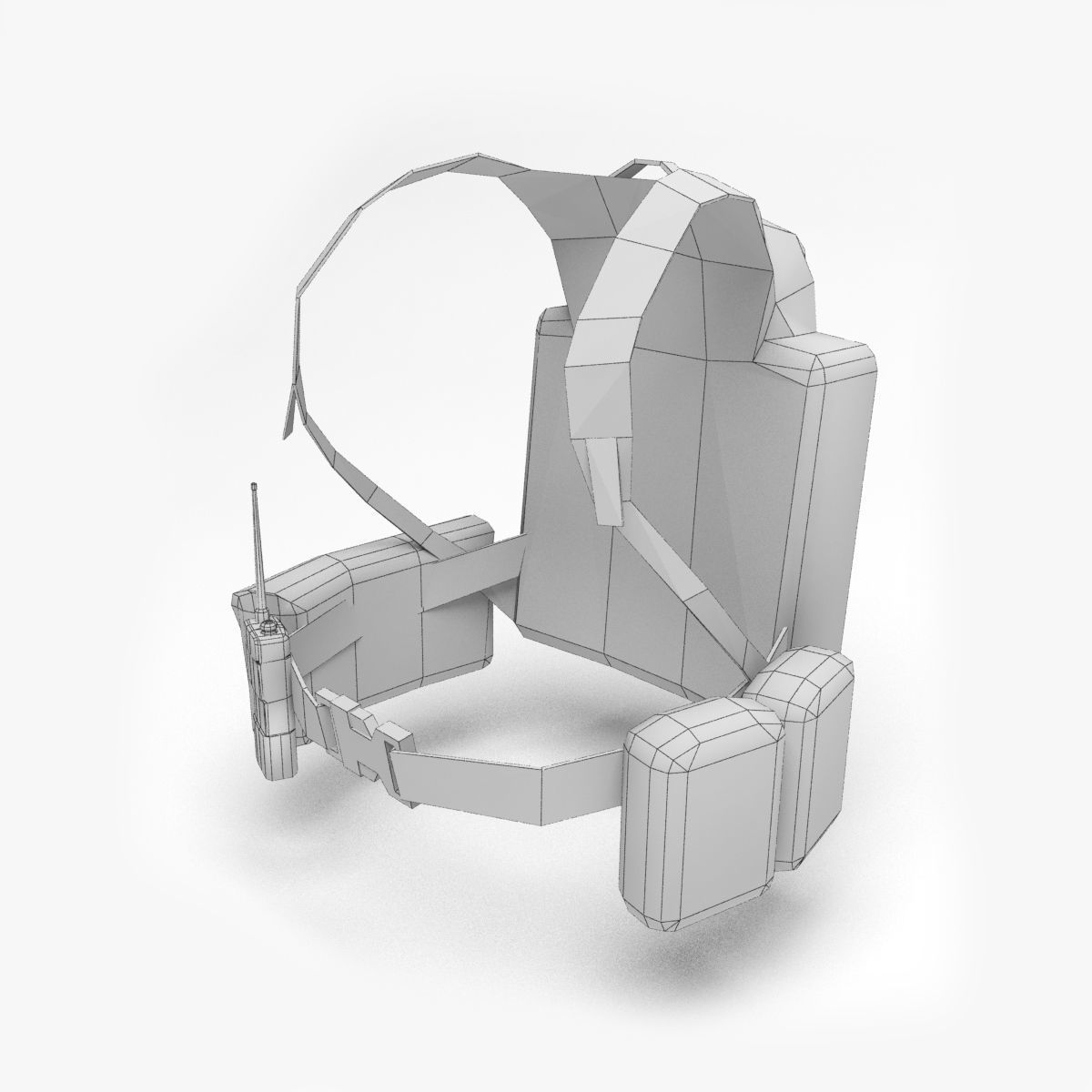 backpack multicam Low-poly 3D model_5