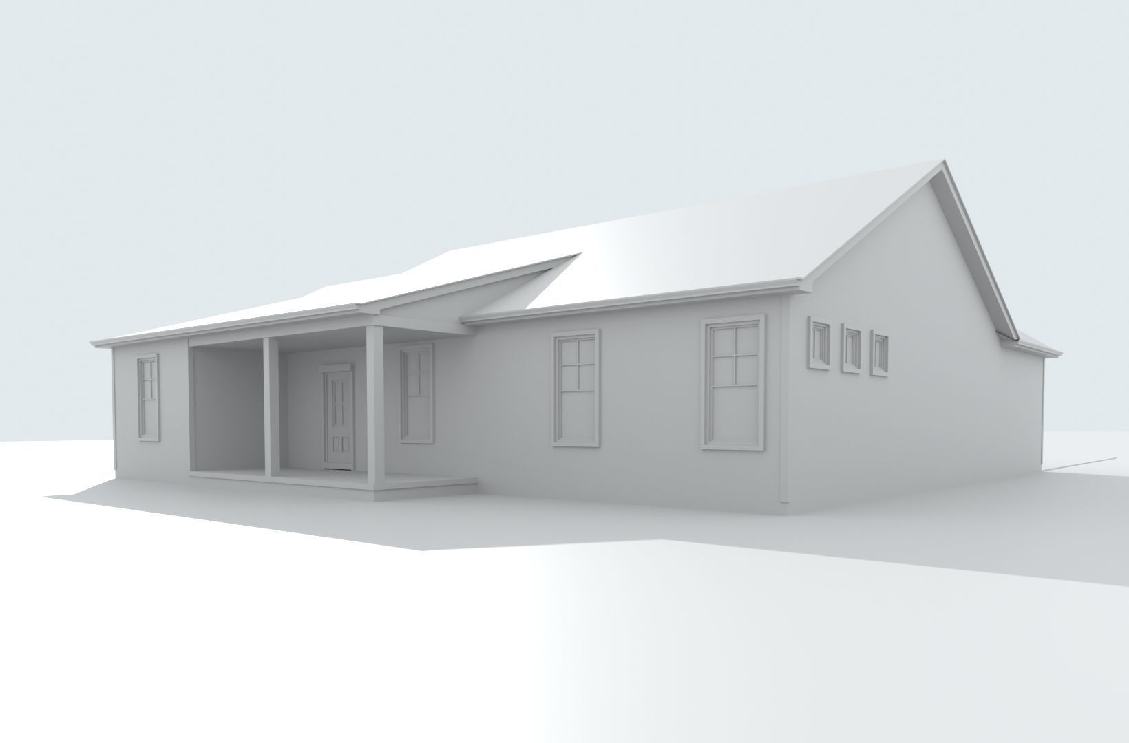 Cape Cod House 22 3D model_10