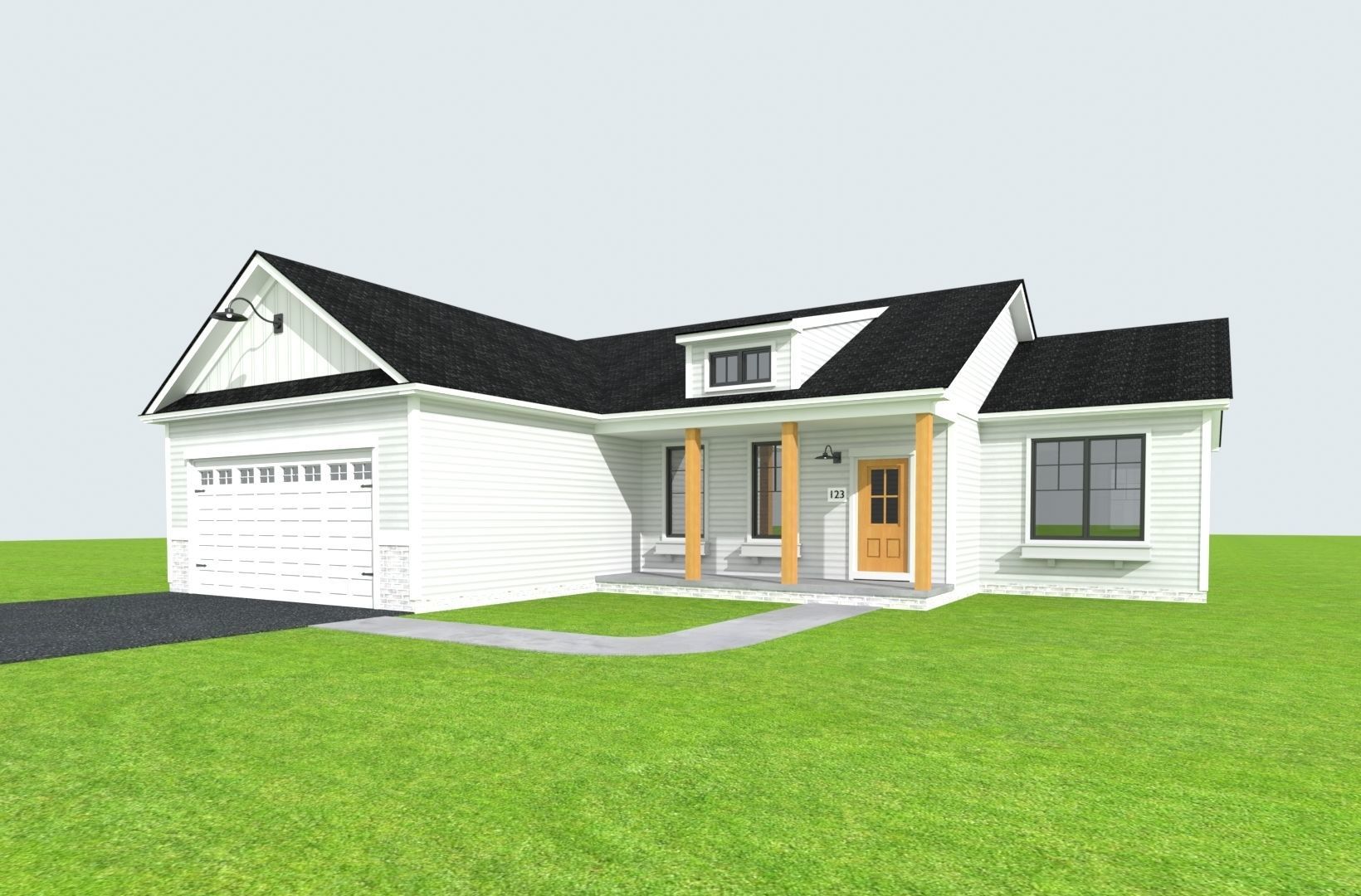 Cape Cod House 22 3D model_1
