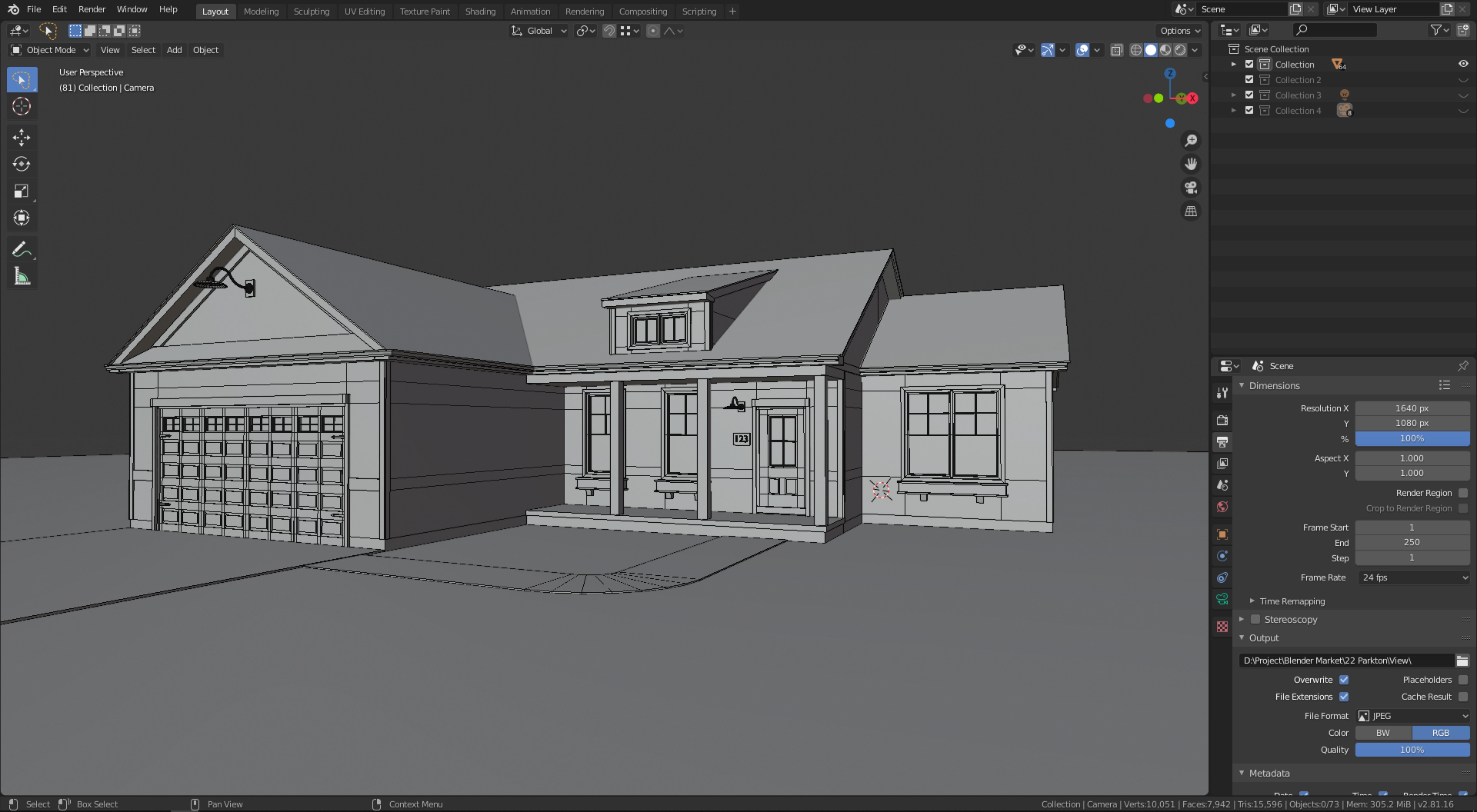 Cape Cod House 22 3D model_8