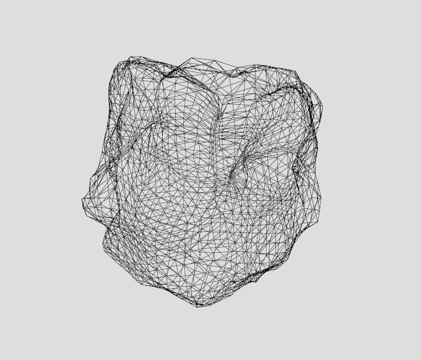 Space Rock Asteroid Glowing Blue Core for Game PBR Free low-poly 3D model_7