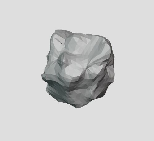 Space Rock Asteroid Glowing Blue Core for Game PBR Free low-poly 3D model_6