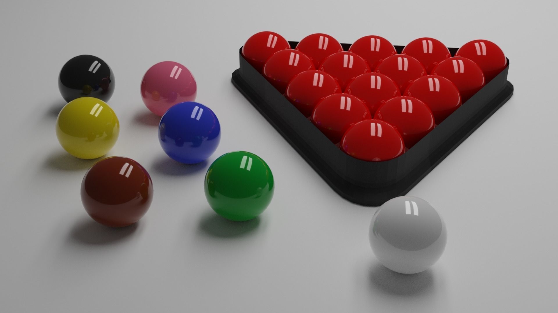Bolls for playing snooker Free 3D model_1
