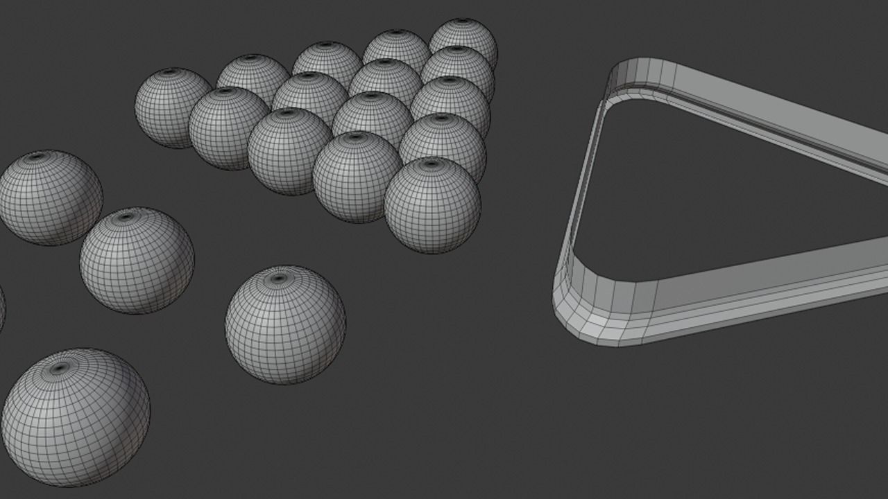 Bolls for playing snooker Free 3D model_2
