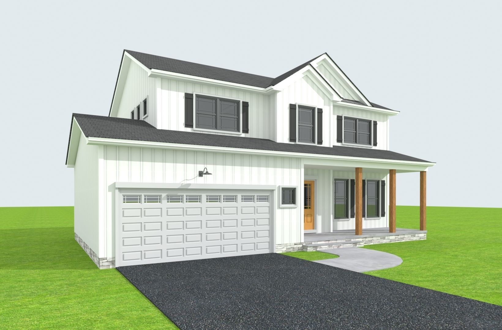 Cape Cod House 23 3D model_1
