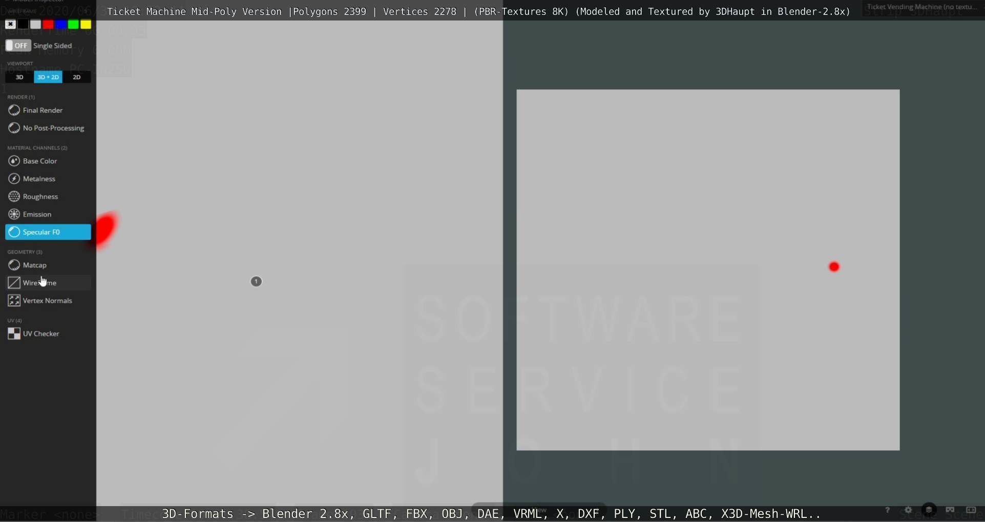 Mid-Poly Ticket Machine Low-poly 3D model_85