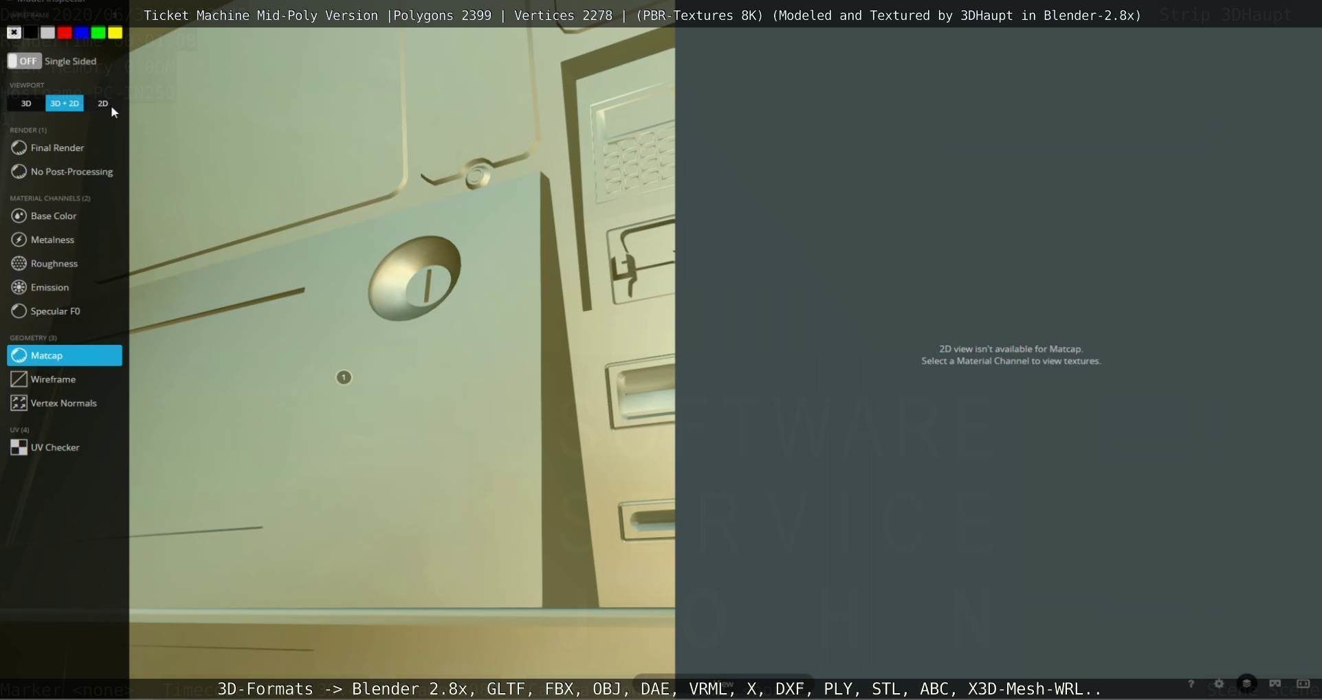 Mid-Poly Ticket Machine Low-poly 3D model_82