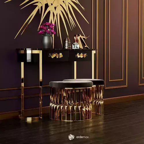 Console table with decor by Koket