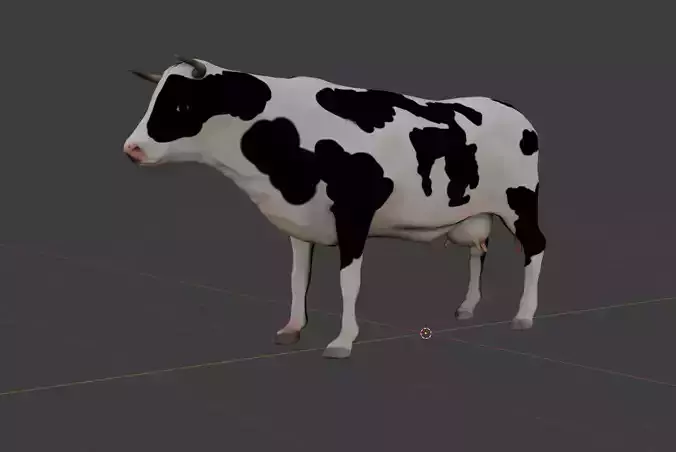 Low Poly Cow Low-poly 3D model