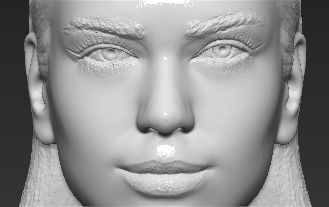 Dua Lipa bust 3D printing ready stl obj formats 3D print model_16