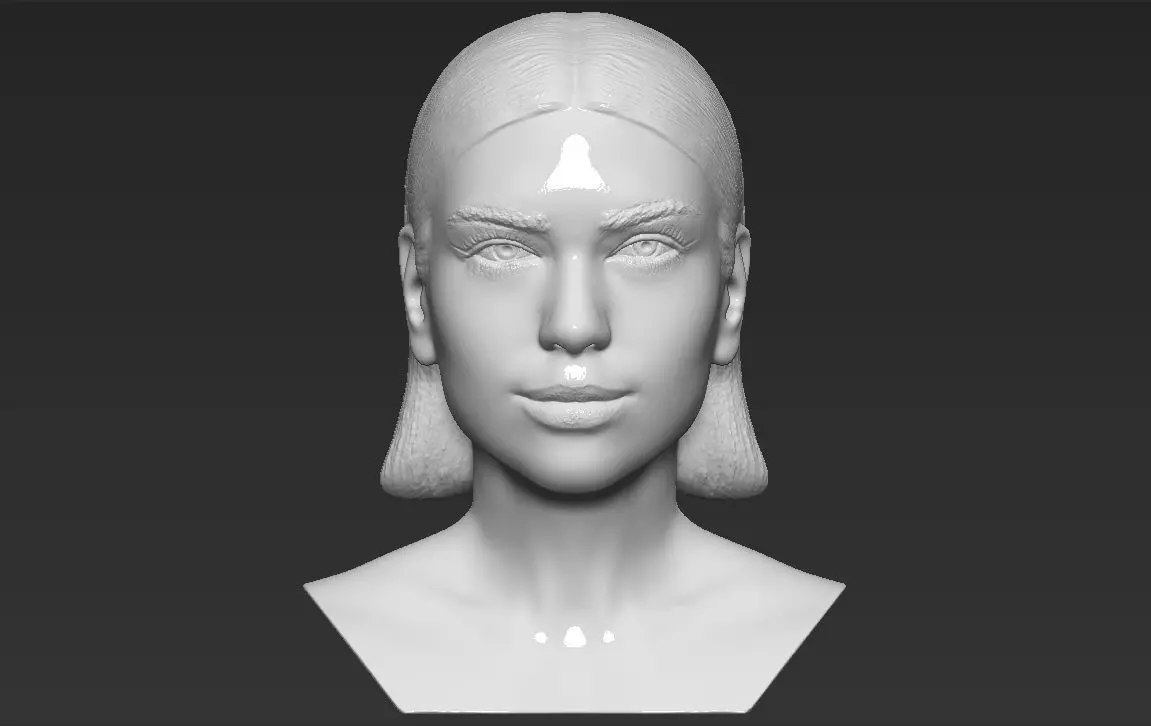 Dua Lipa bust 3D printing ready stl obj formats 3D print model_0