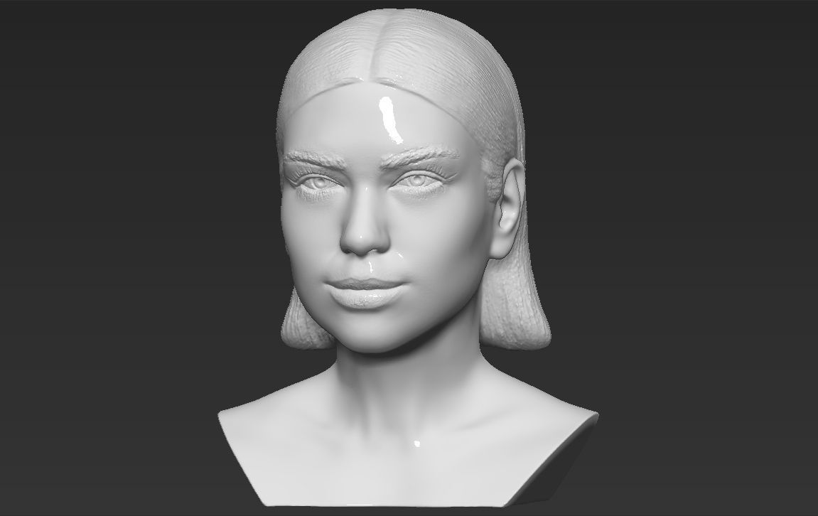 Dua Lipa bust 3D printing ready stl obj formats 3D print model_1