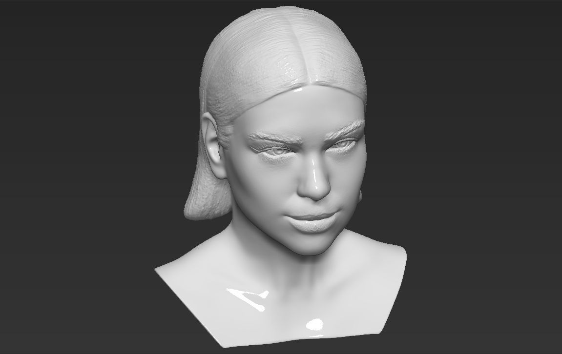 Dua Lipa bust 3D printing ready stl obj formats 3D print model_13