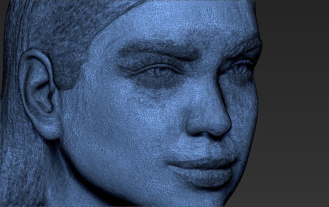 Dua Lipa bust 3D printing ready stl obj formats 3D print model_25