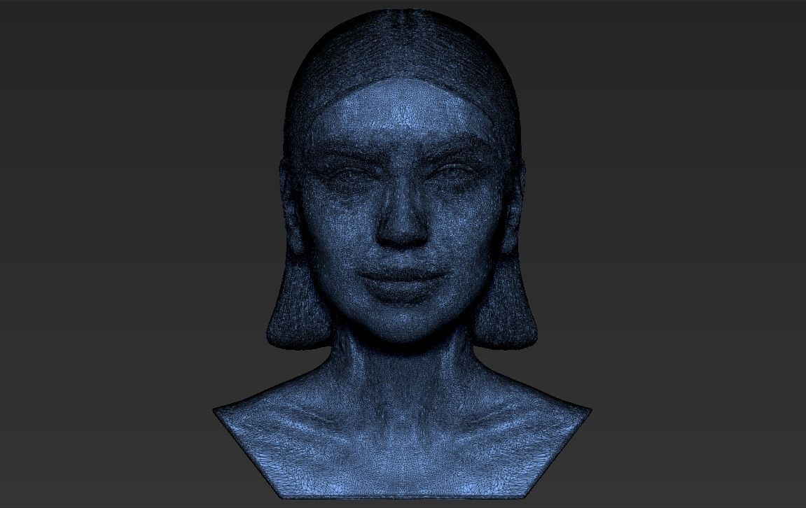 Dua Lipa bust 3D printing ready stl obj formats 3D print model_23
