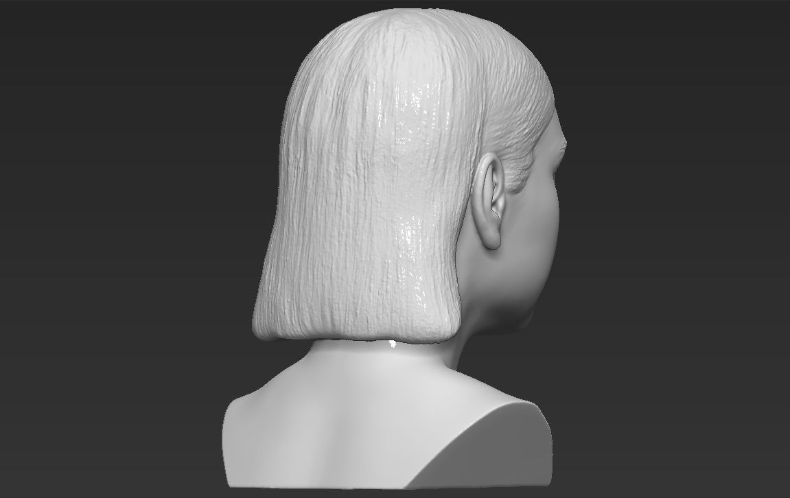 Dua Lipa bust 3D printing ready stl obj formats 3D print model_8