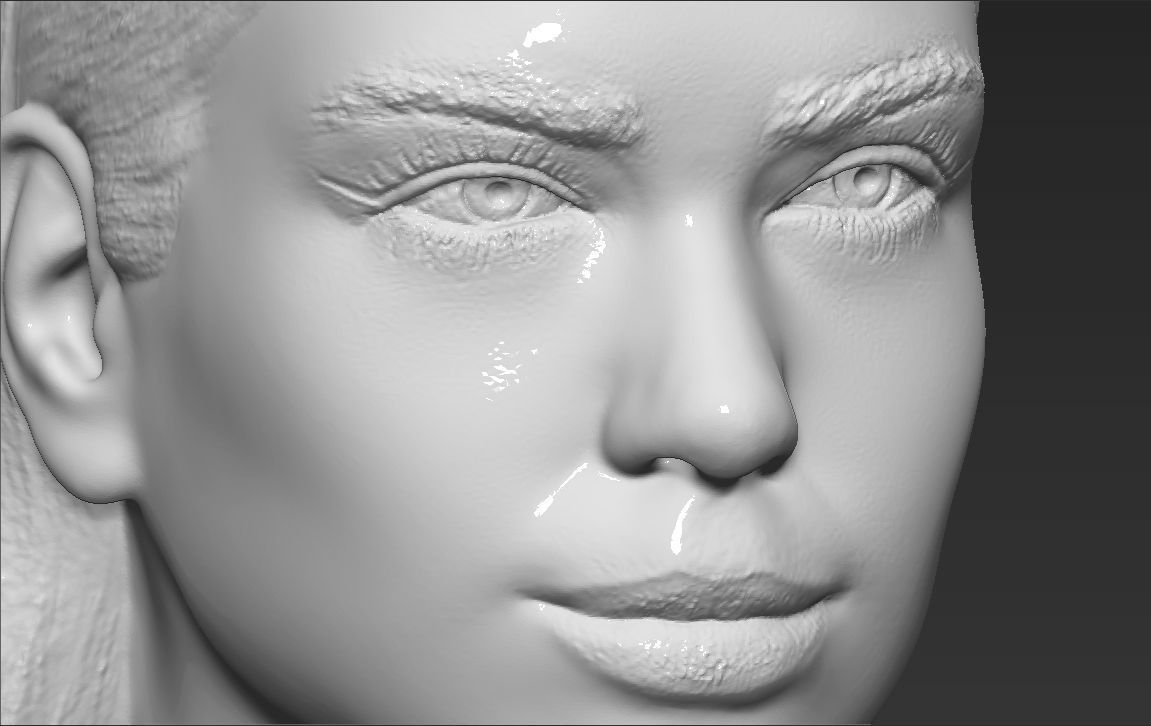 Dua Lipa bust 3D printing ready stl obj formats 3D print model_17