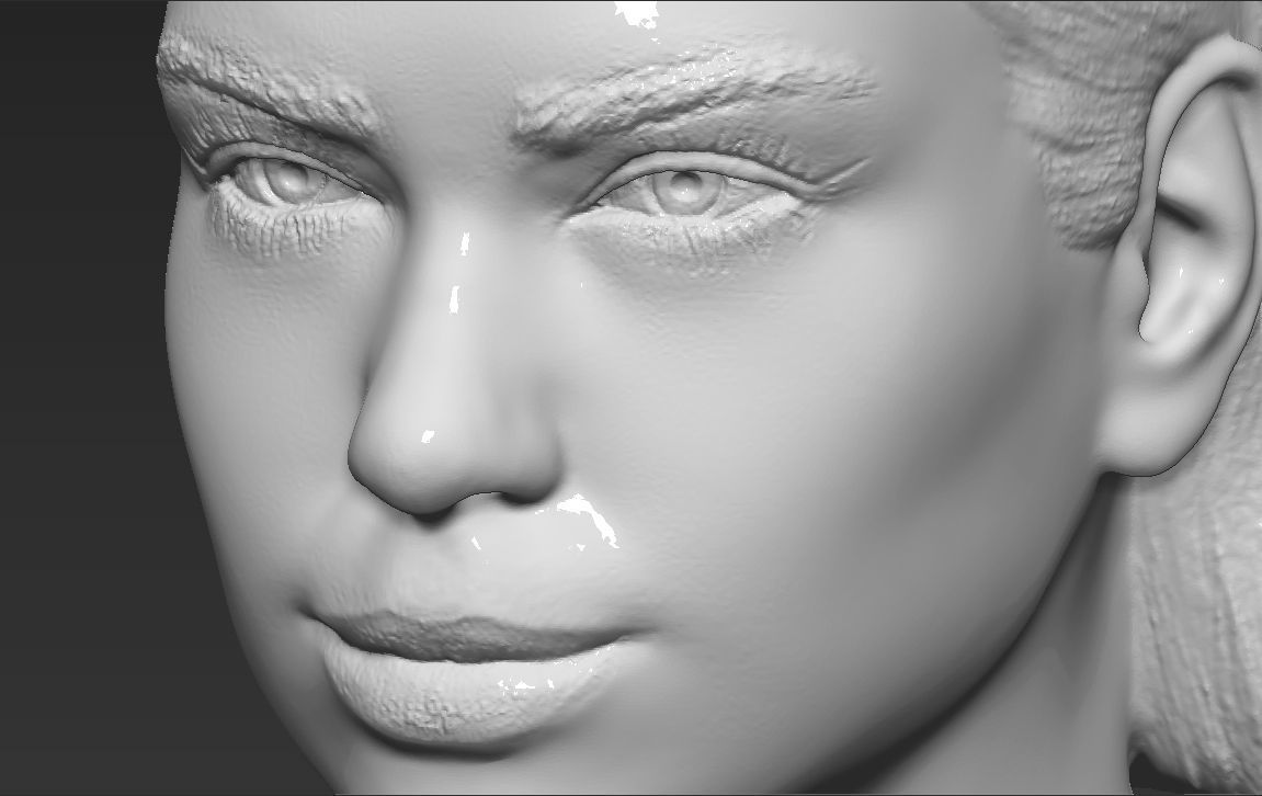 Dua Lipa bust 3D printing ready stl obj formats 3D print model_18