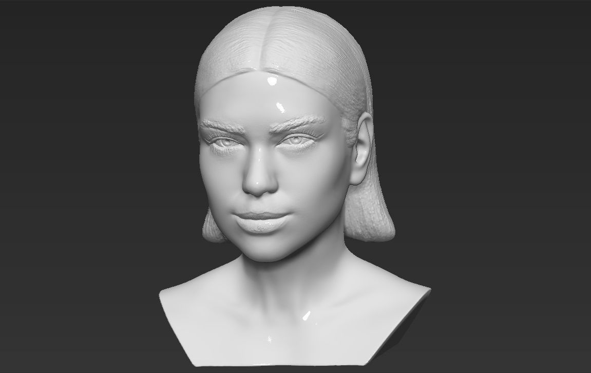 Dua Lipa bust 3D printing ready stl obj formats 3D print model_14
