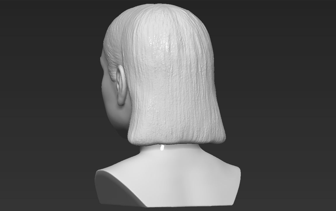 Dua Lipa bust 3D printing ready stl obj formats 3D print model_6