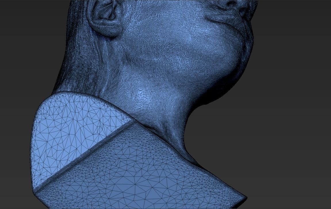 Dua Lipa bust 3D printing ready stl obj formats 3D print model_26