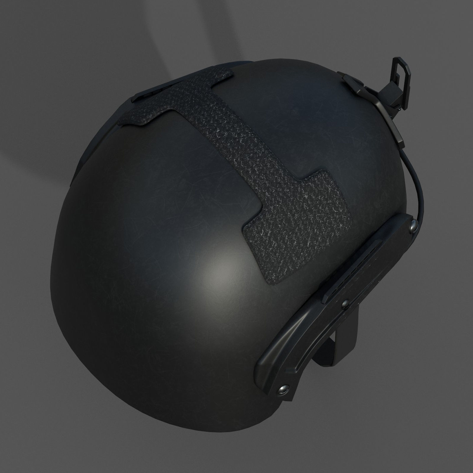 Helmet military combat soldier armor Low-poly 3D model_6