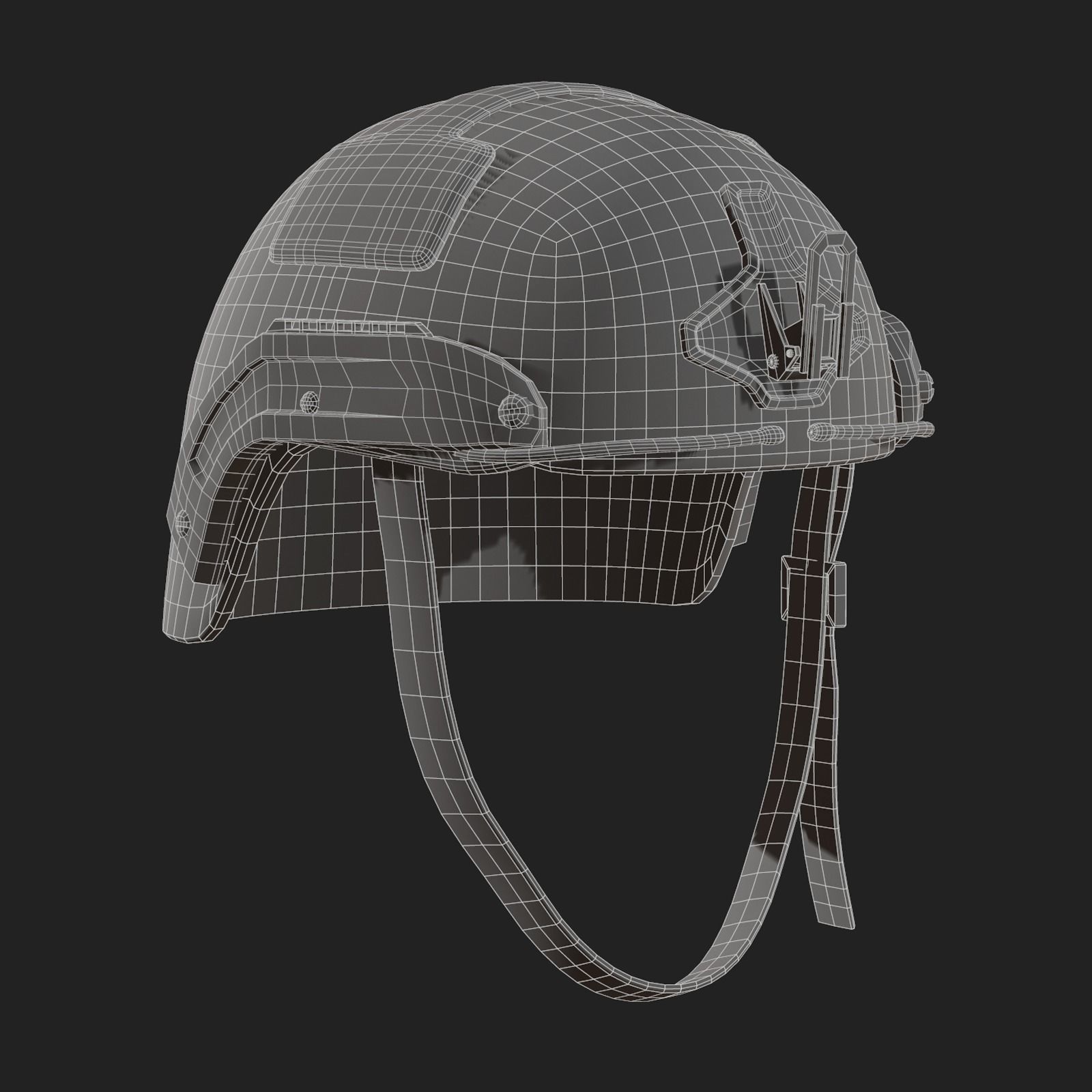 Helmet military combat soldier armor Low-poly 3D model_11