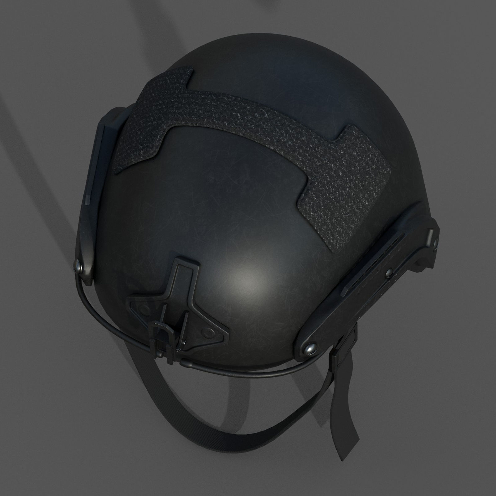 Helmet military combat soldier armor Low-poly 3D model_3