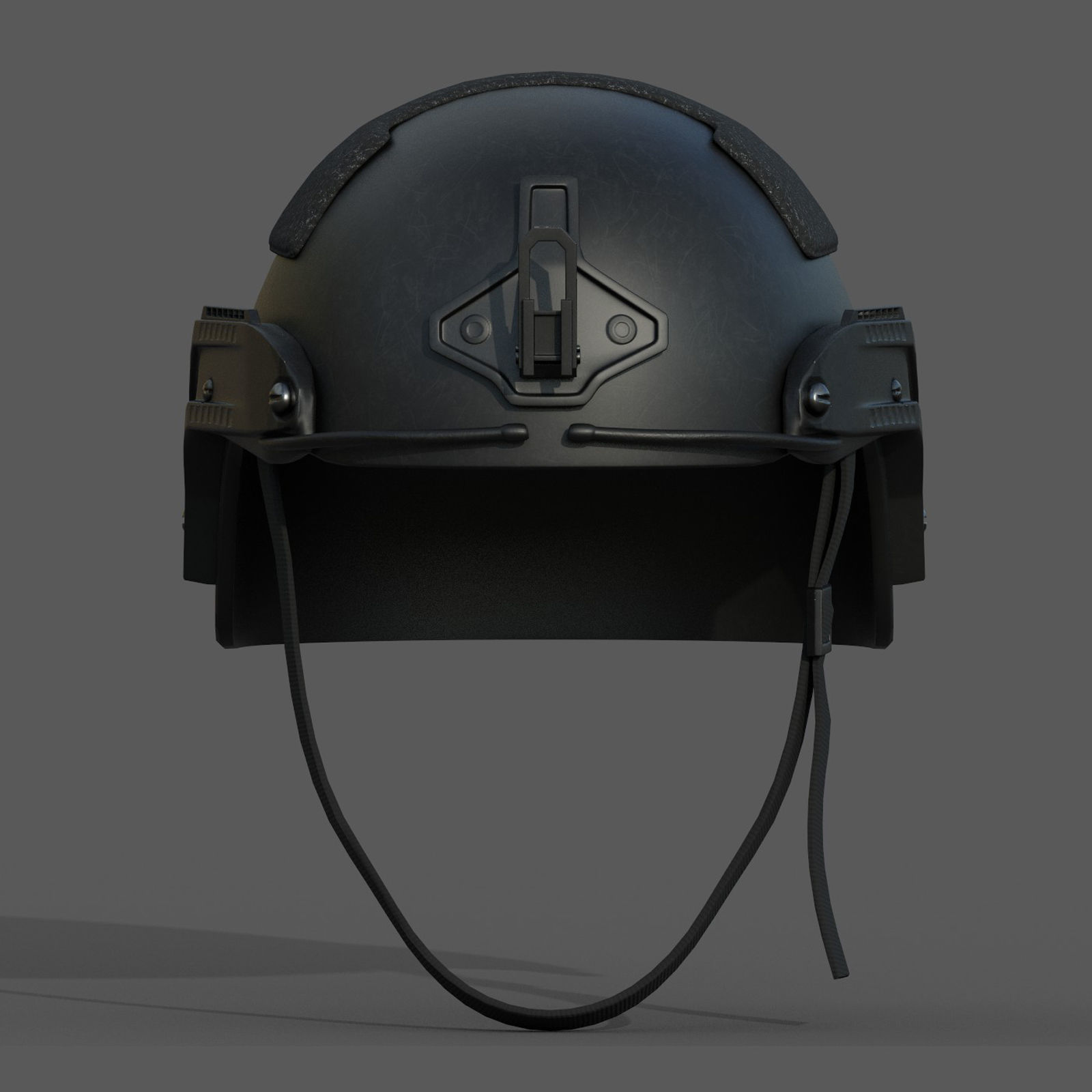 Helmet military combat soldier armor Low-poly 3D model_1