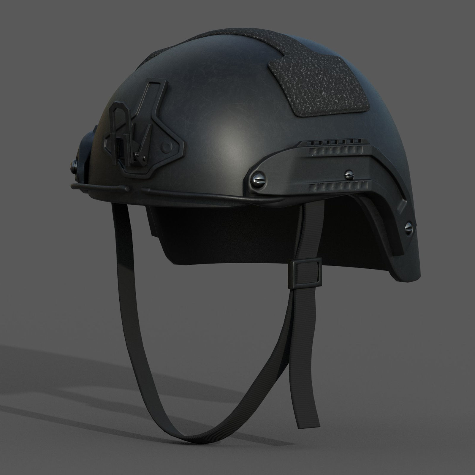 Helmet military combat soldier armor Low-poly 3D model_2