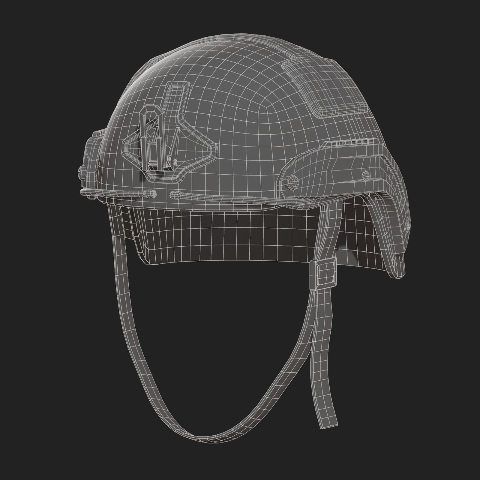 Helmet military combat soldier armor Low-poly 3D model_10