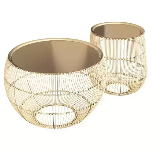 Zara Home GOLDEN TABLE WITH TRAY